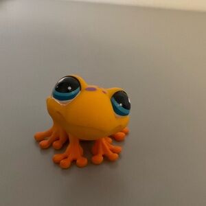 Lps #874 Orange Frog with Purple Dots Littlest Pet Shop